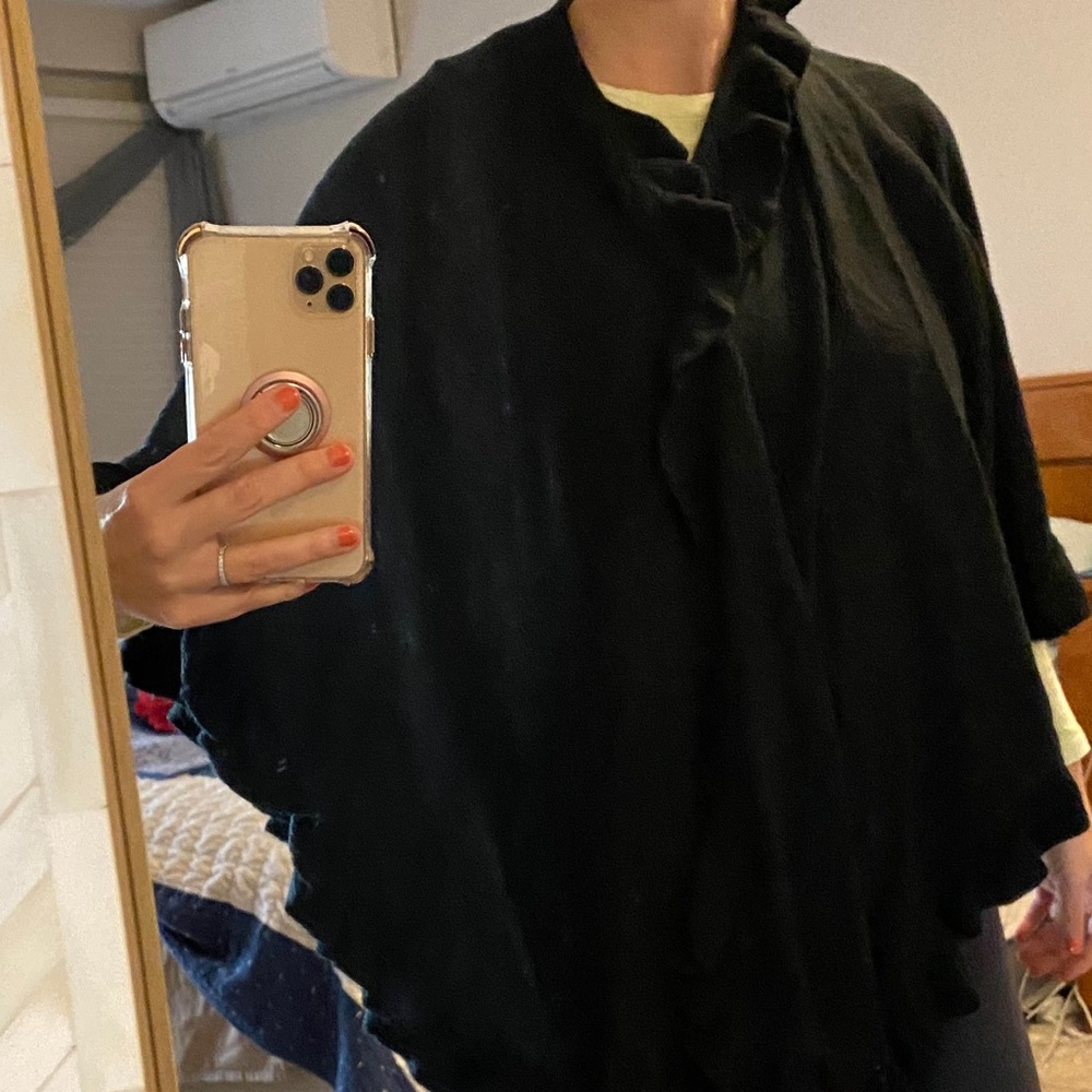 Black fringe shawl